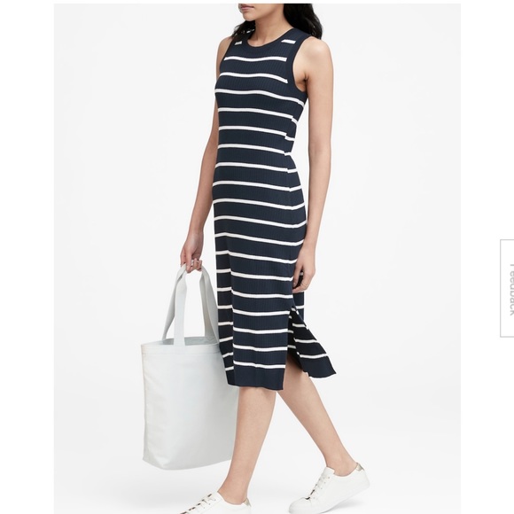 Nwt Banana Republic Stripe Knit Dress 